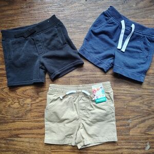 Kids Casual Shorts Set - Black, Navy, and Tan